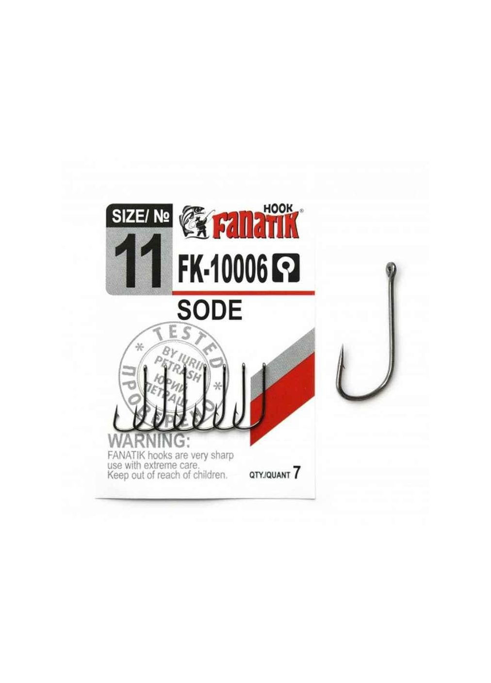 Крючок SODE №11 7шт/уп арт.FK10006-11 ТМ Fanatik (303677462)