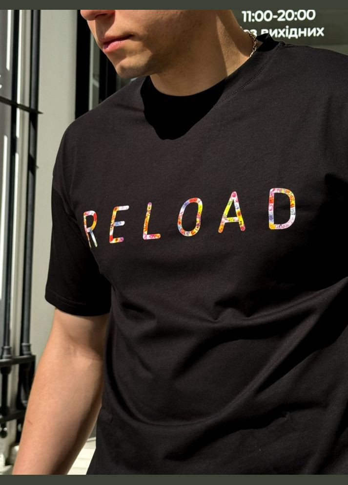 Чорна чоловіча футболка - incolor, чорна Reload