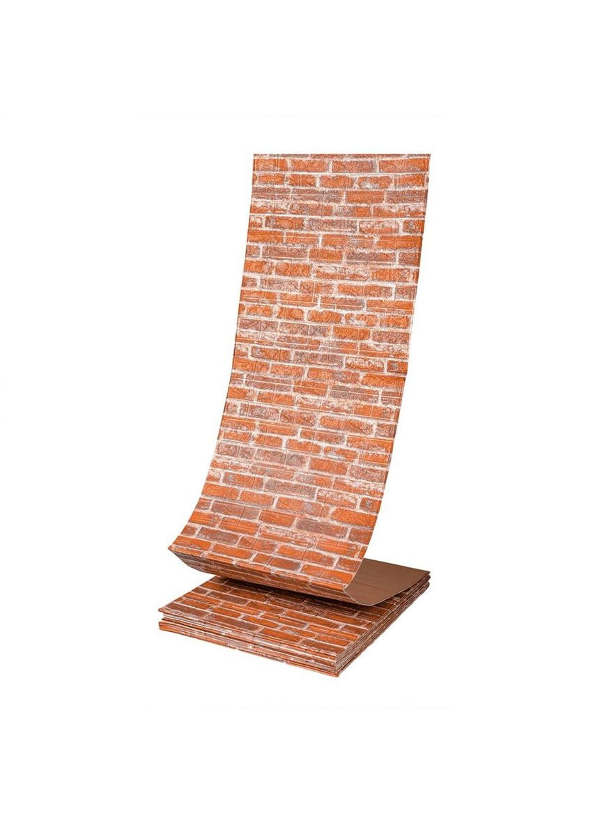 Самоклеюча 3D панель 19600x700x3мм Руда Катеринославська Цегла SW-00001370 Sticker Wall (360920374)