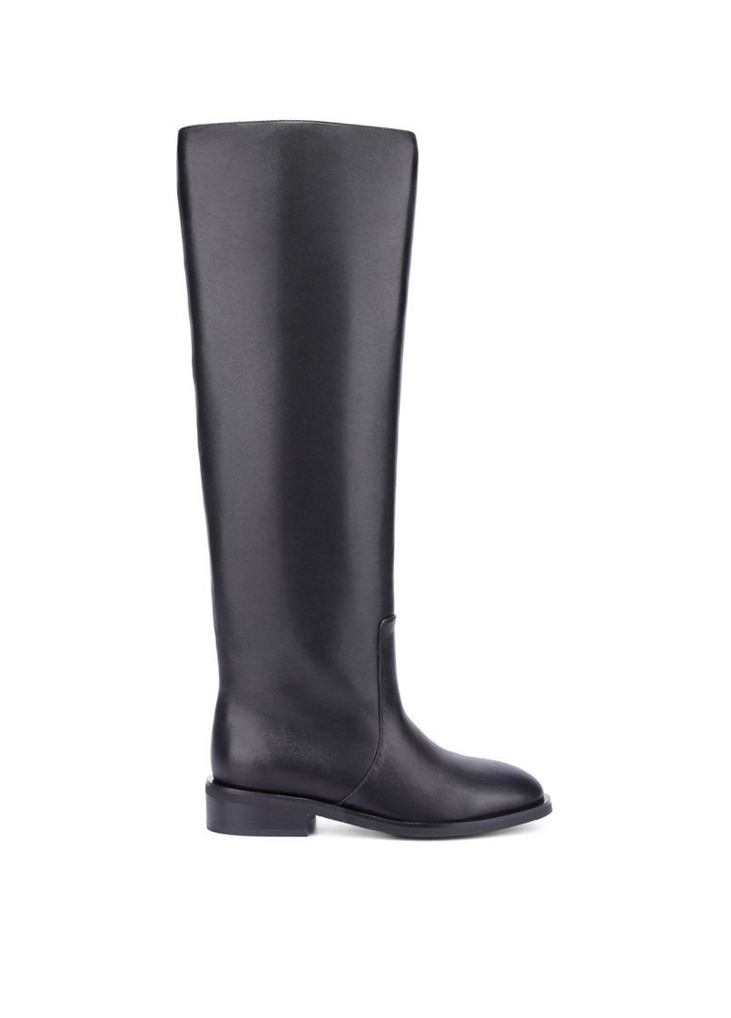 Осенние женские сапоги ft2423-201-1 черная кожа Attizzare