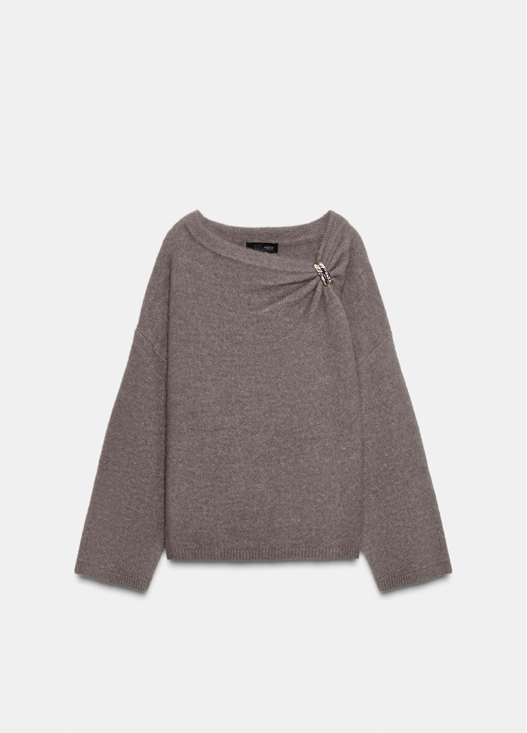 Серо-коричневый демисезонный джемпер Zara