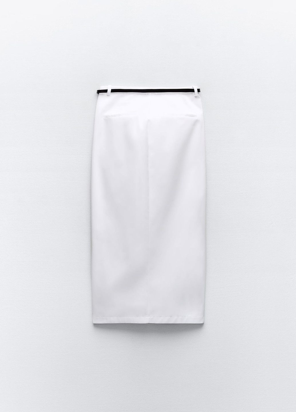 Белая повседневный однотонная юбка Zara