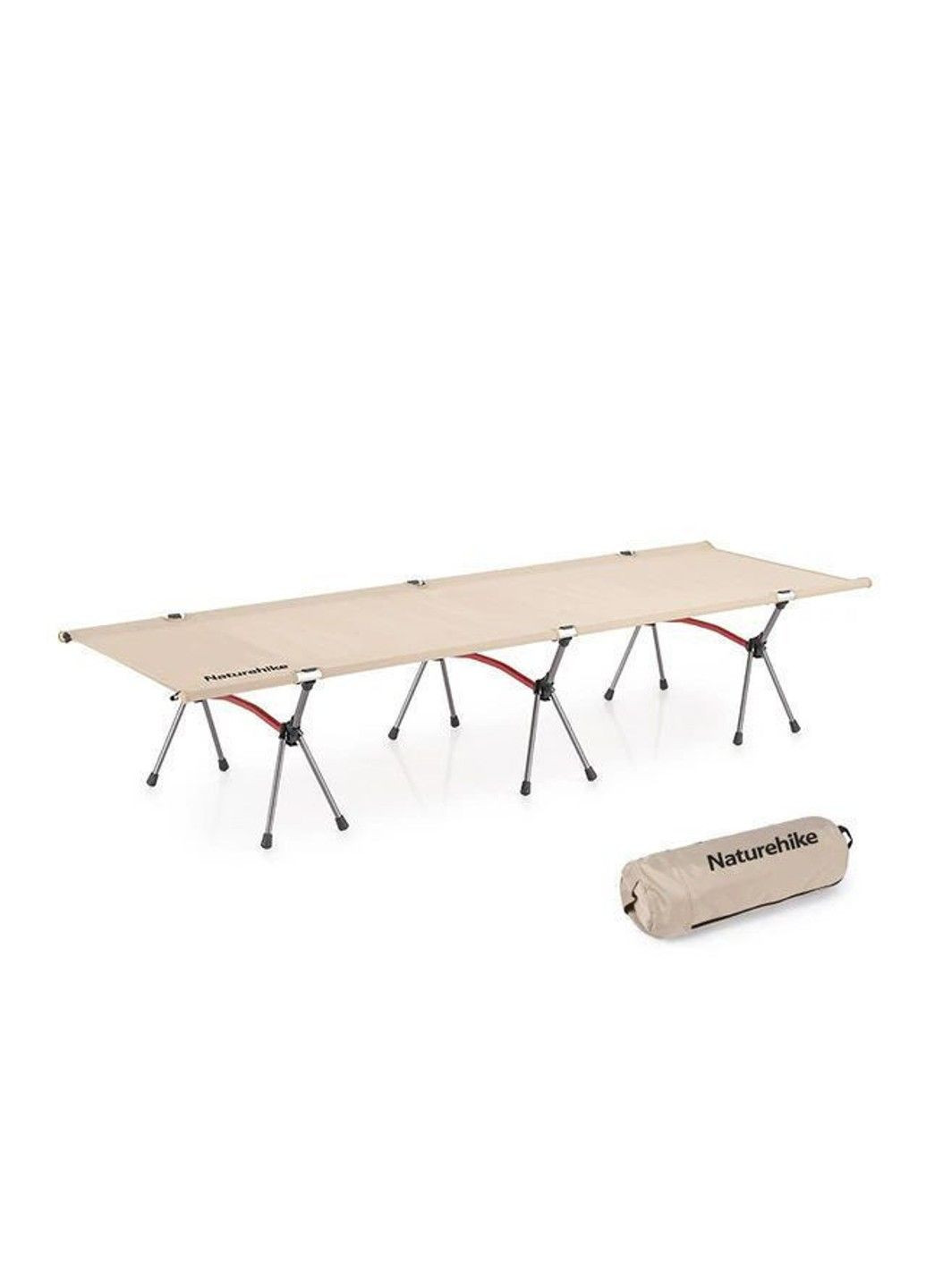 Складная туристическая кровать Naturehike NH20JJ009 алюминий (Бежевый) No Brand (332634844)