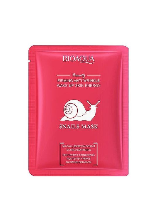 Маска для обличчя зміцнювальна Firming Anti-Wrinkle Snails Mask тканинна, 25 г Bioaqua (361430167)