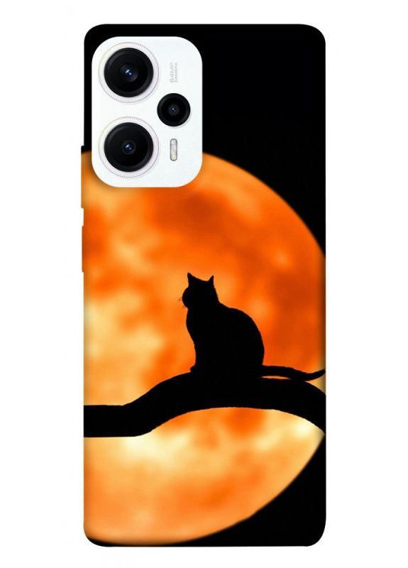 Чехол с принтом для Xiaomi Poco F5 Pro / для Ксяоми, сяоми, ксиоми редми поко Ф5 о Кот на фоне луны No Brand (339676816)
