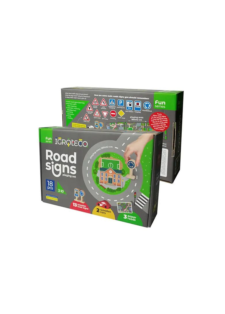 Настольная развивающая игра Дорожные знаки дерево от 3 лет в ассортименте 900149 Igroteco Дер4914 (370652825)