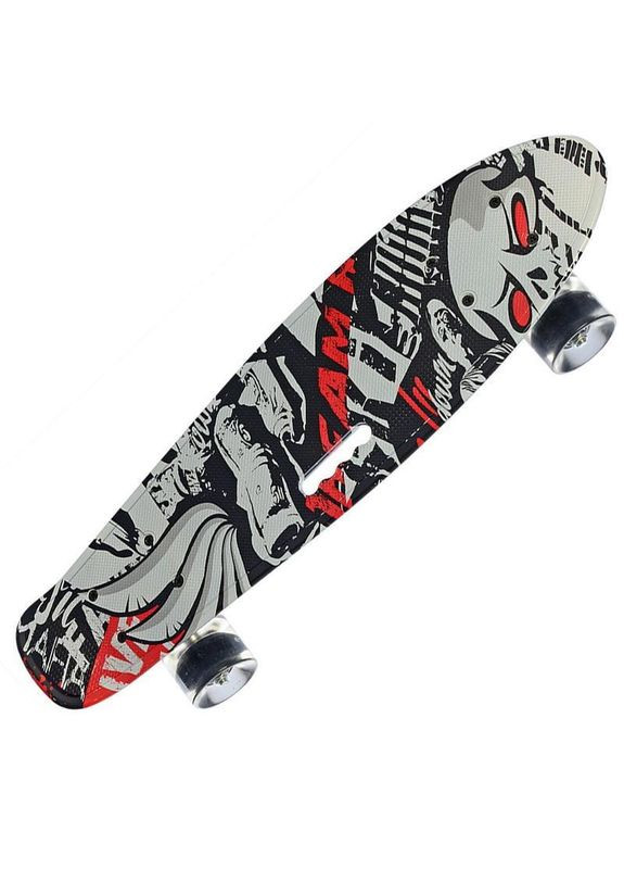Скейтборд MS 0749-7 пенні принт Чорний 1 Profi (361339506)