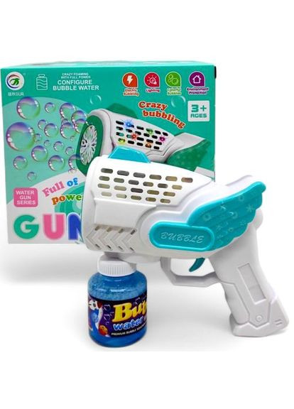 Пістолет з мильними бульбашками MIC бірюзовий ігровий автомат. ProDobro (367092986)