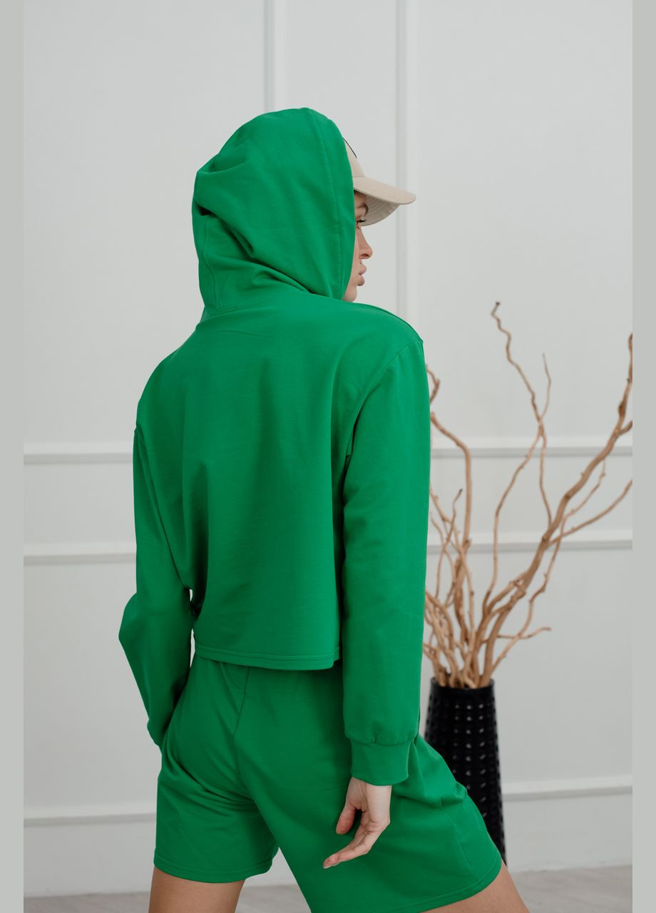 Костюм женский летний шорты и худи зеленый MKAZ6229-2 Modna KAZKA (276838805)