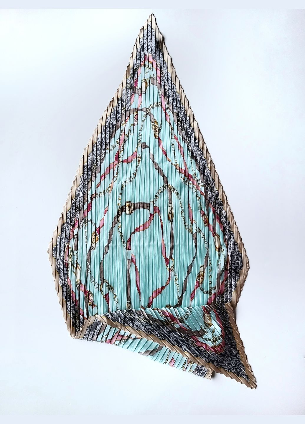 Платок жіночий на шию демісезонний пліссе в візерунок 56х56 см Zebra (279835755)