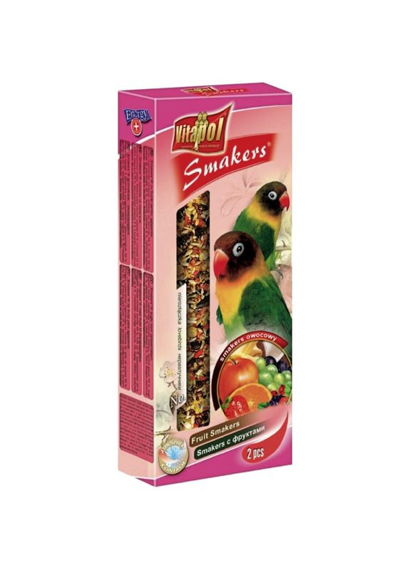 Smakers Snack снекі з фруктами для нерозлучників 2 шт / 90 г Vitapol (276973607)