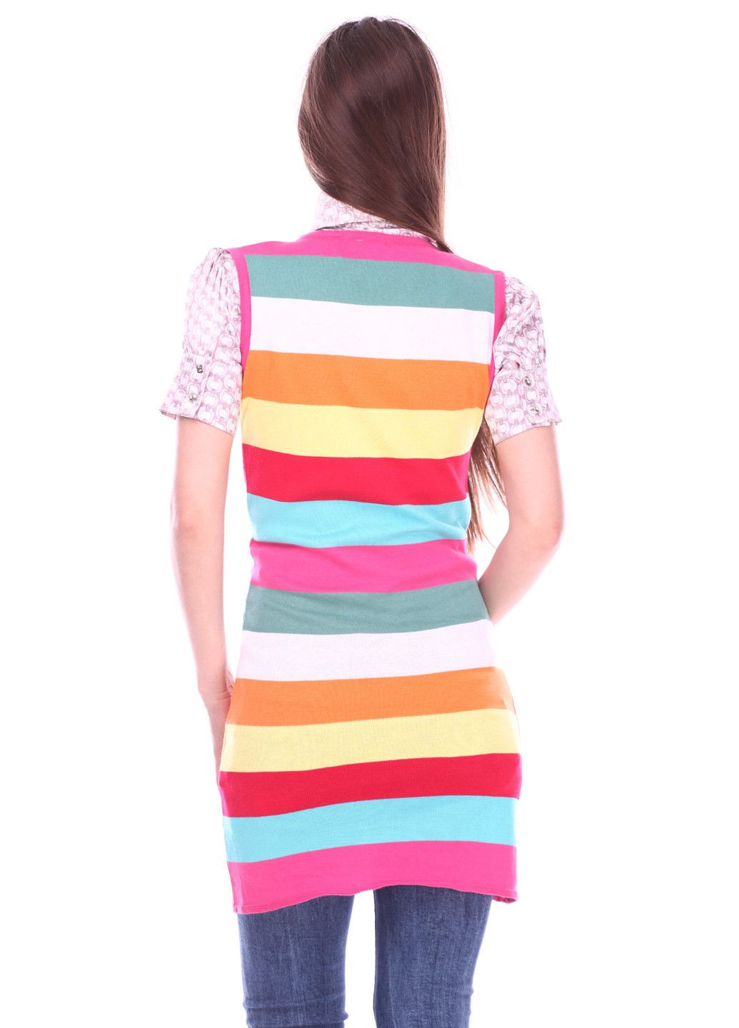 Розовое повседневный платье сине-розовый Ysatis