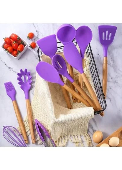 Набор кухонных предметов Silicone kitchen utensils set 12 предметов No Brand (379999434)