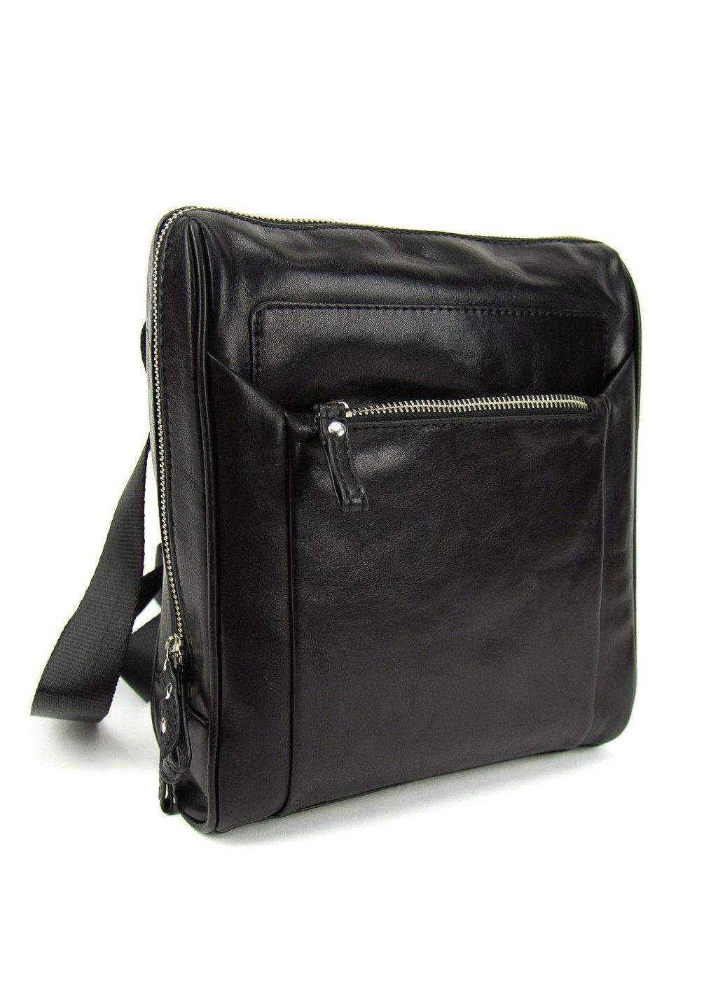 Черный мужской кожаный мессенджер в гладкой коже S-TV-4143A Tavinchi (304265695)