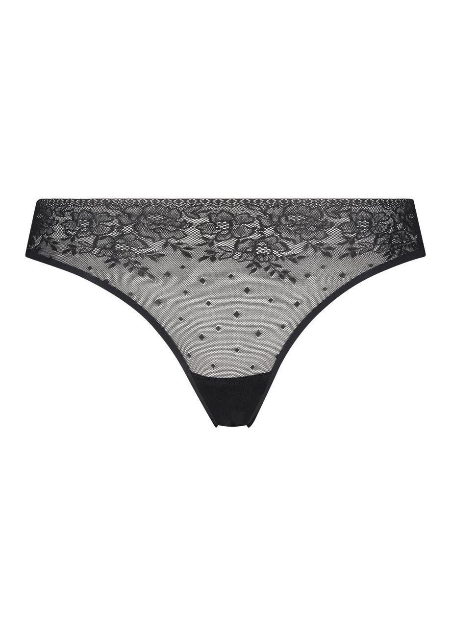 Hunkemöller Invisible String Allover Lace чорний S Hunkemoller (342098614)