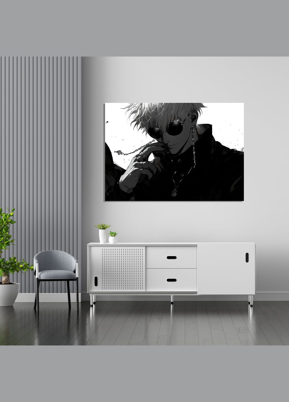 Плакат- с принтом Jujutsu Kaisen Магическое сражение Satoru Gojo Сатору Годжо в очках A4 А0 Кавун постер (316210992)