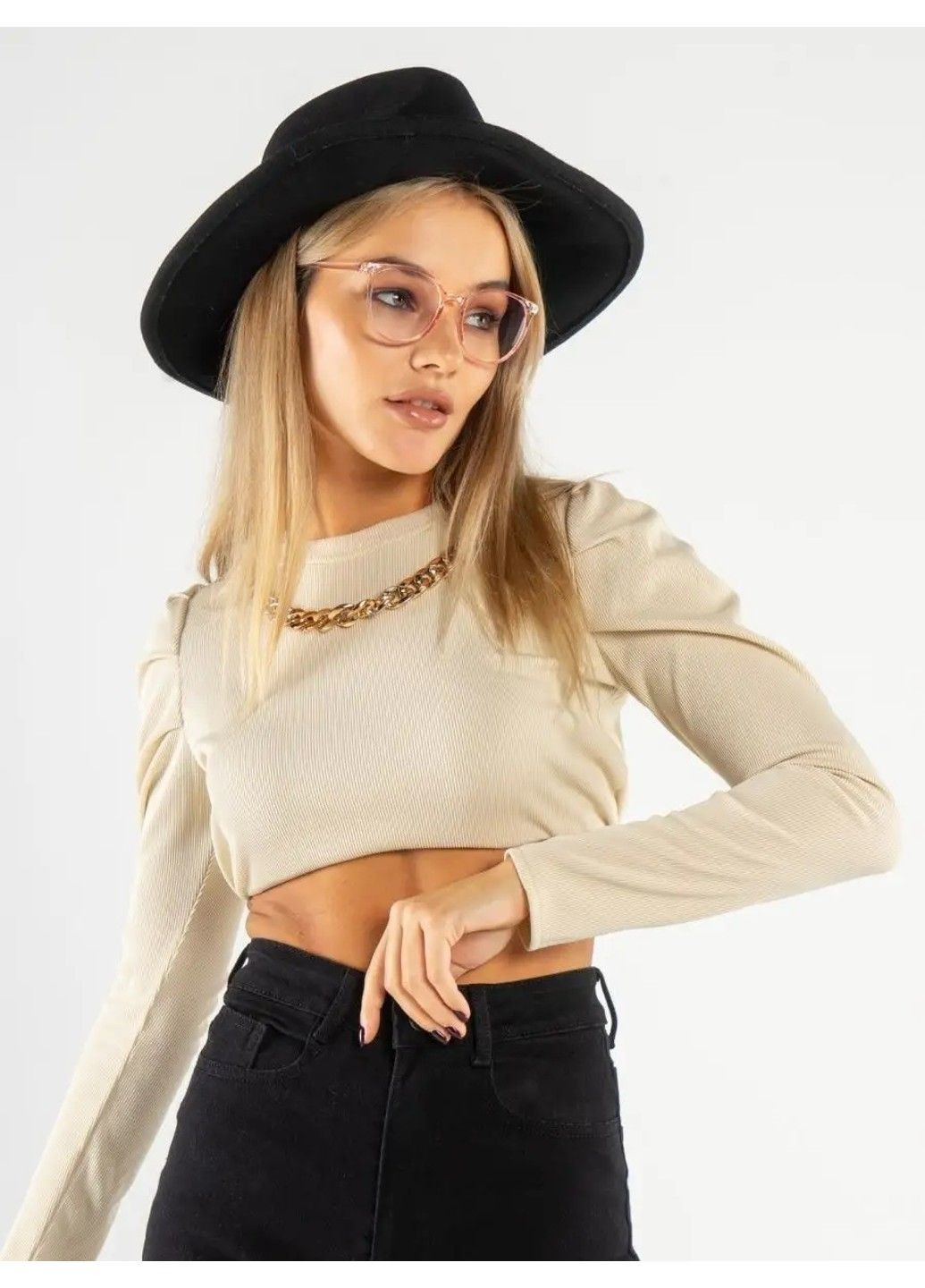 Сонцезахисні окуляри Image іміджеві прозорі рожеві No Brand (315388435)