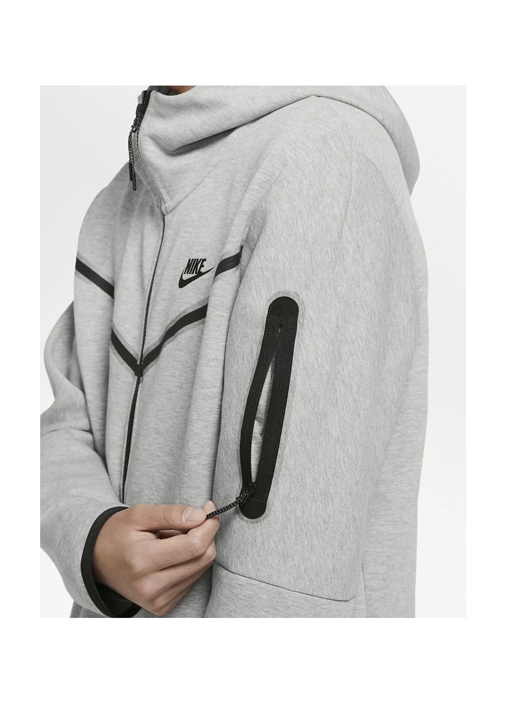 Толстовка чоловіча Sportswear Tech Fleece Grey Nike (364837523)