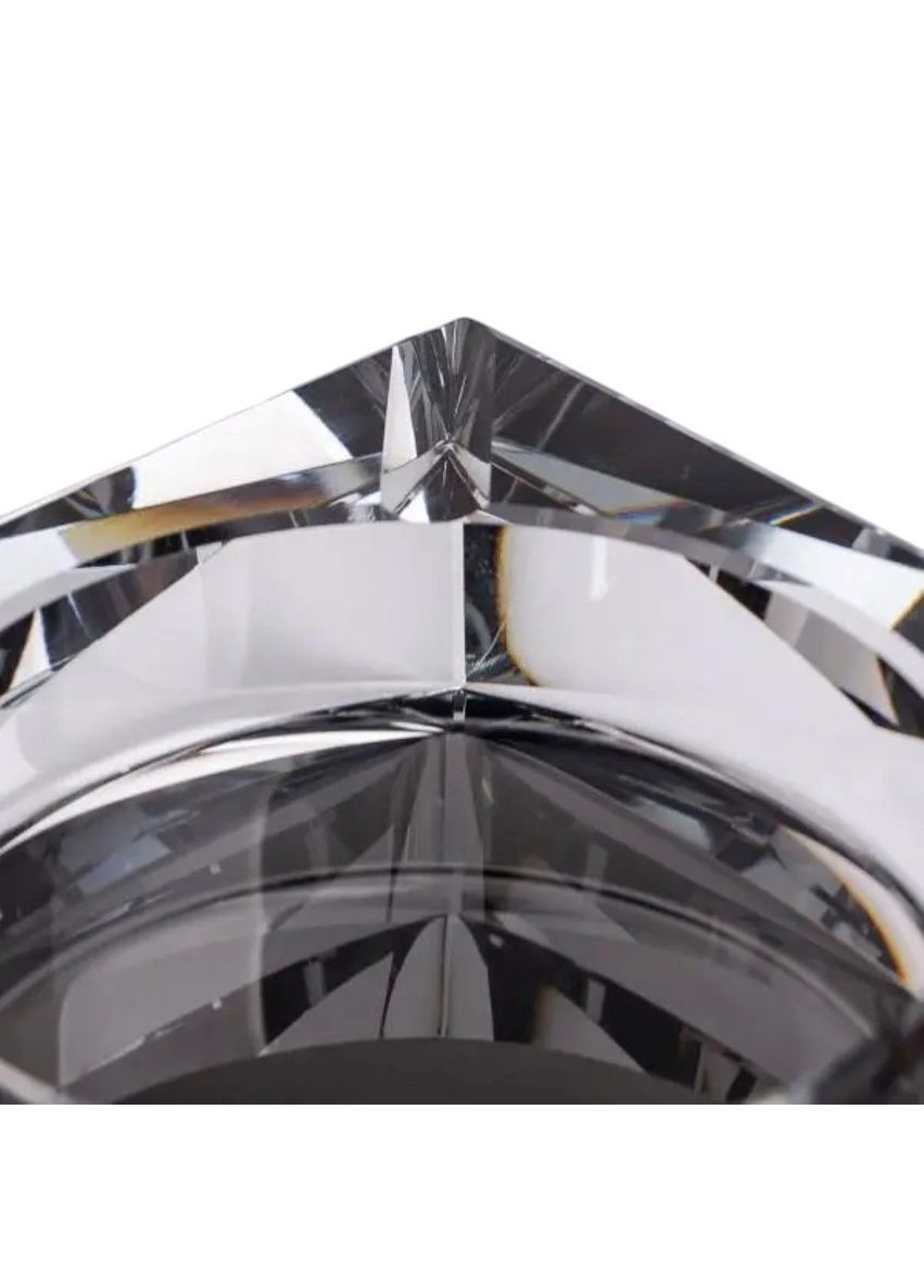 Скляна попільничка для сигарет 13х13х4 см попільничка квадратна настільна Сіра HP-4-131 Yiwu (370802227)