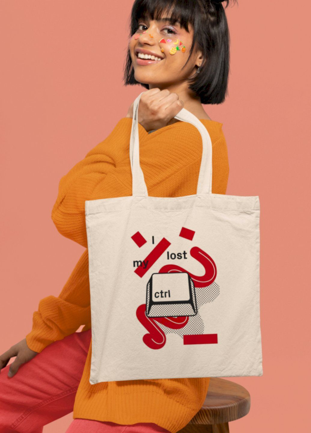 Эко-сумка шопер Ctrl+ натуральный "I lost my Ctrl" Ctrl+ (303772976)