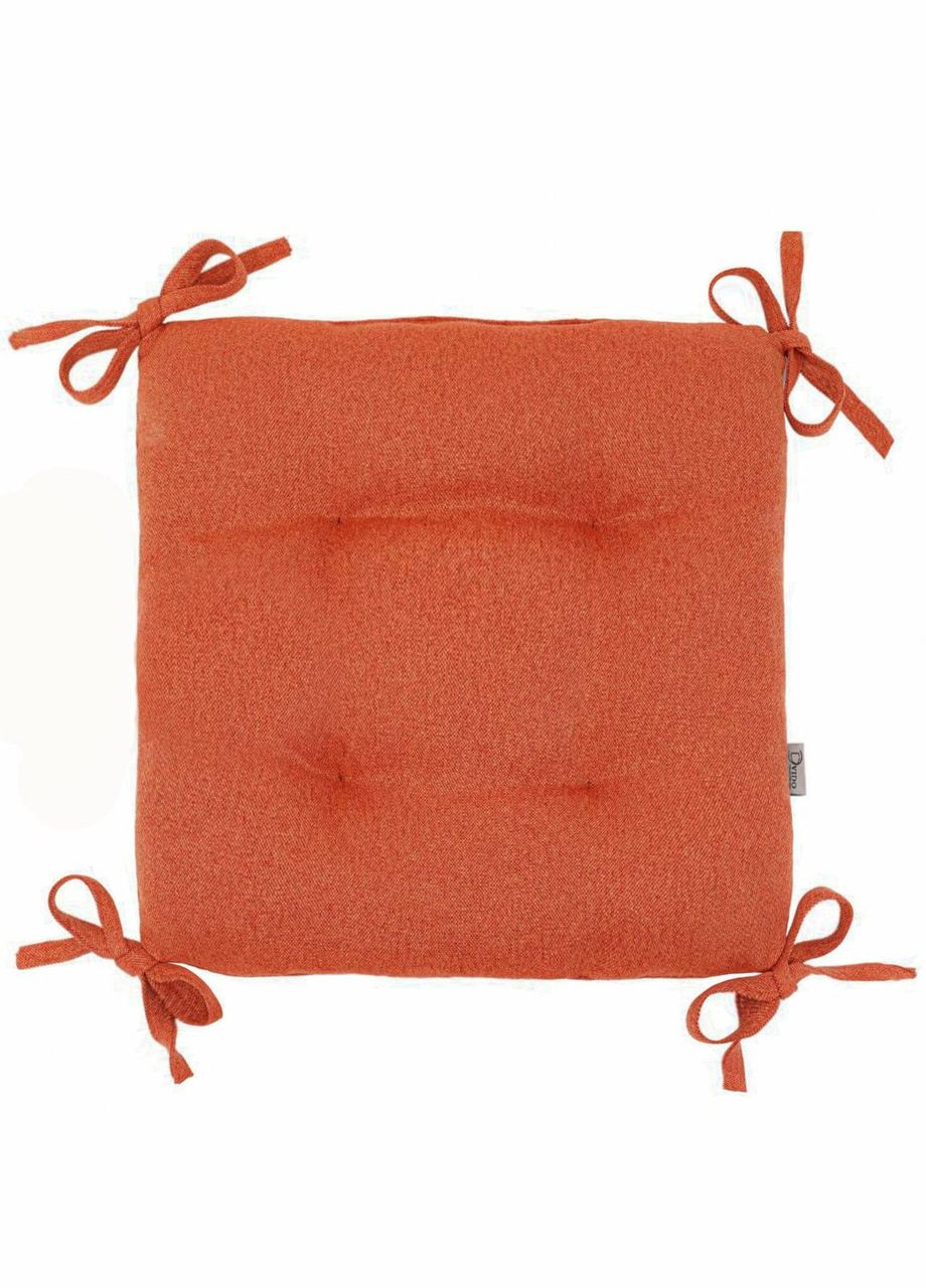 Подушка для крісла рогожка 35х35х8 см помаранчевий No Brand (324831290)