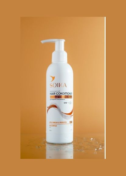 Кондиционер "Регенерация и блеск без отягощения" для жирных волос 200 мл Soika (314889331)