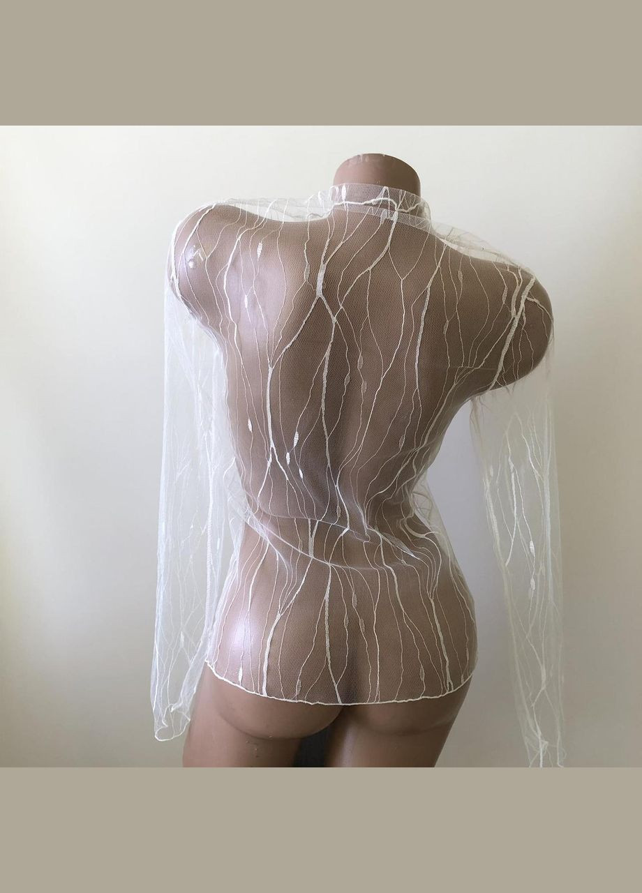 Біла прозора кофтинка павутинка гольф кофточка сітка водолазка блузкаhoney fashion accessories (10-50) No Brand