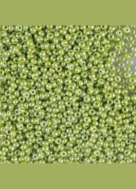 Бісер чеський Preciosa 54430, керамічний глазурований, оливковий (10 г) No Brand (340482780)