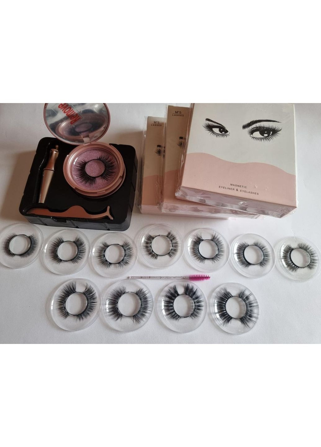 Набір багаторазові вії ОДНА модель на вибір + магнітна підводка + пінцет Magnetic Lashes (366668532)