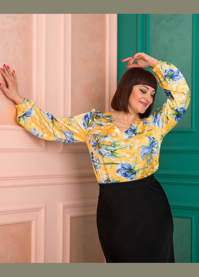 Жовта блуза 1566-3 Alenka Plus
