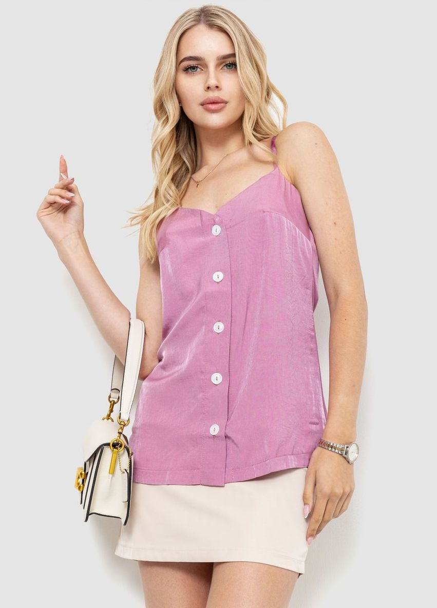 Темно-розовая летняя блуза на бретелях, цвет оливковый, Ager