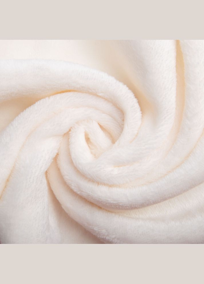 Тканина махрове полотно Велсофт, 175 см, 400 г/м2, м'яка тканина для пледів, халатів, піжам, покривал молоко IDEIA (315150673)