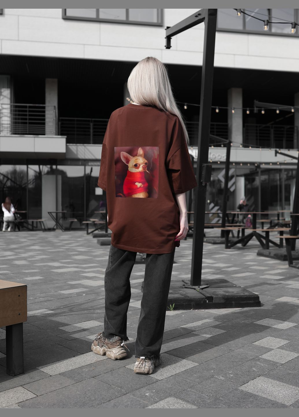 Стильная футболка с принтом No Brand - (330405835)