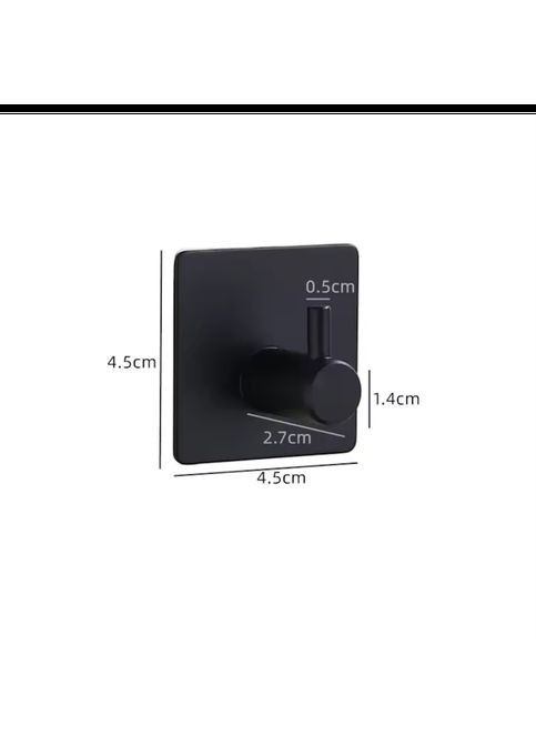 Металевий гачок на липучці 3M, універсальний, 4.5×4.5 см, чорний No Brand (342119865)