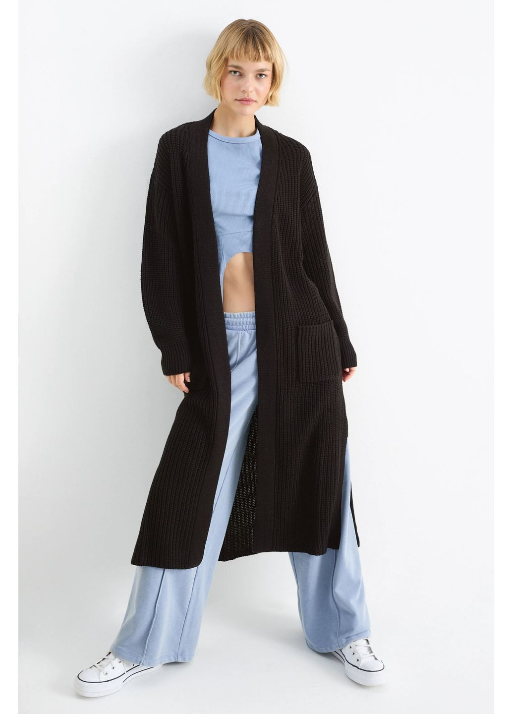 Черный демисезонный кардиган C&A