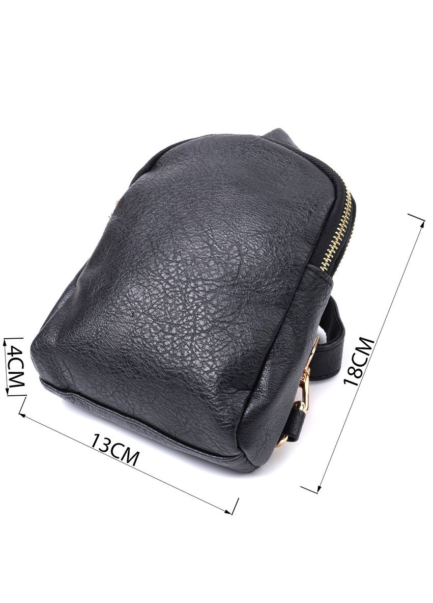 Жіноча сумка через плече на два відділення з екошкіри Vintage чорна (sku_22784) No Brand (329853160)