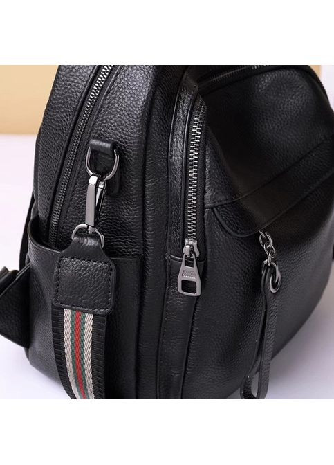 Жіноча шкіряна сумка наплічна міська 21х28х13, рюкзак для кожного дня, чорни Tiding Bag (335833390)