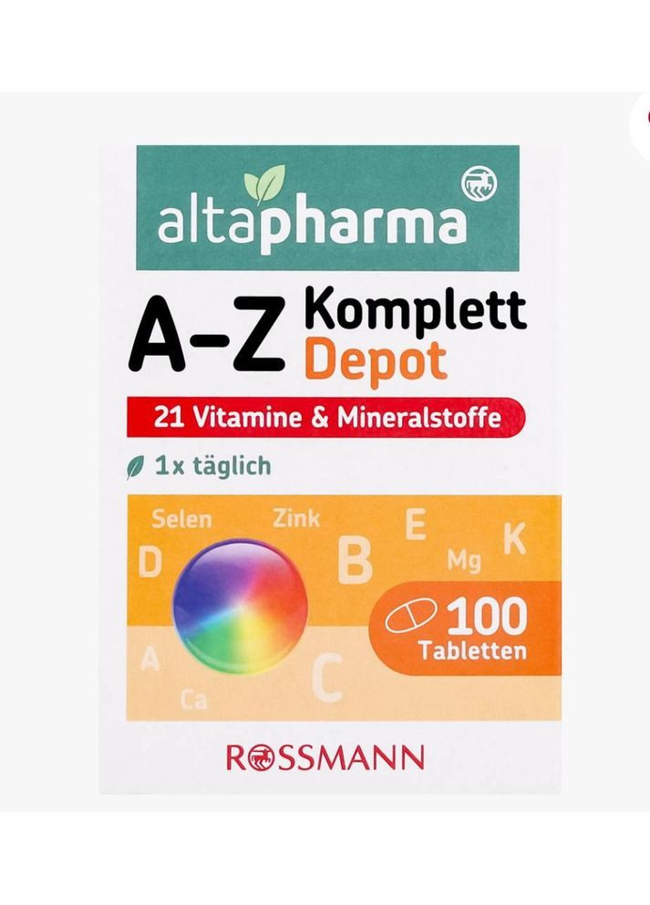 Мультивитаминный комплекс с 21 витамином A-Z Depot Multivitamin + Mineral 100 шт No Brand (366889538)