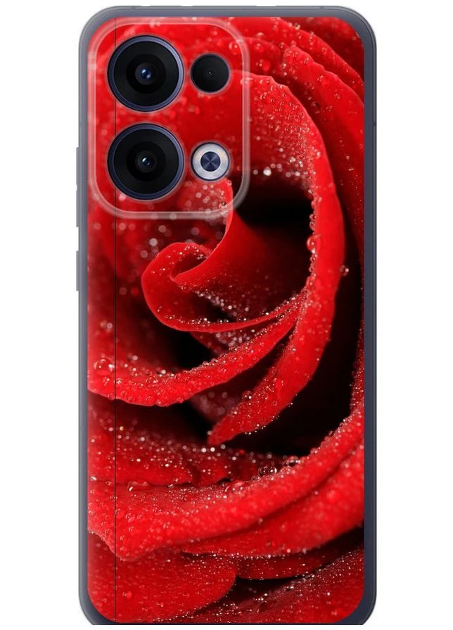 Силиконовый чехол 'Красная роза' для Endorphone Oppo Reno13 5G (379754860)