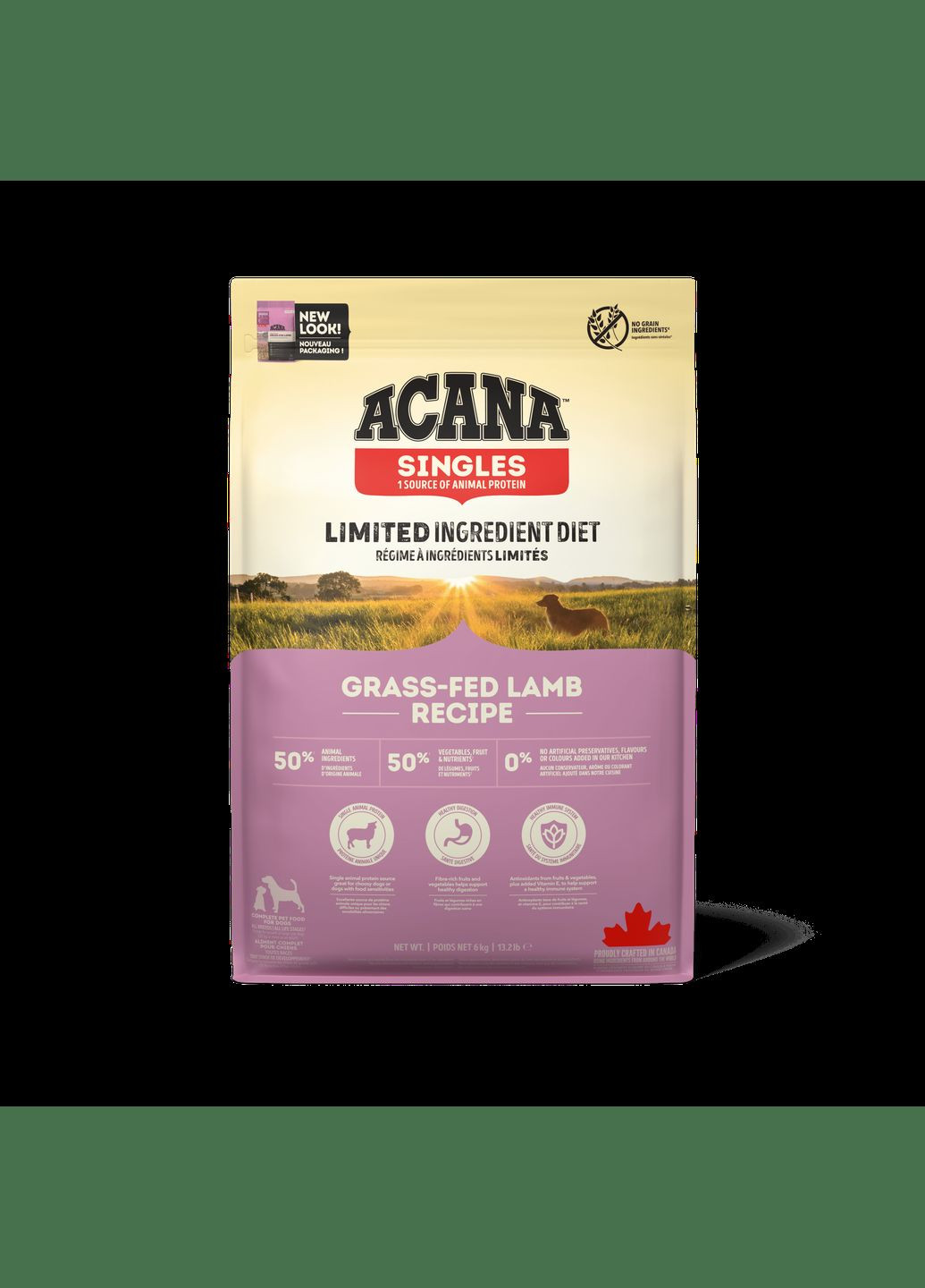 Сухий гіпоалергенний корм для собак всіх порід Grass-Fed Lamb 6 кг (a57060) Acana (315424818)