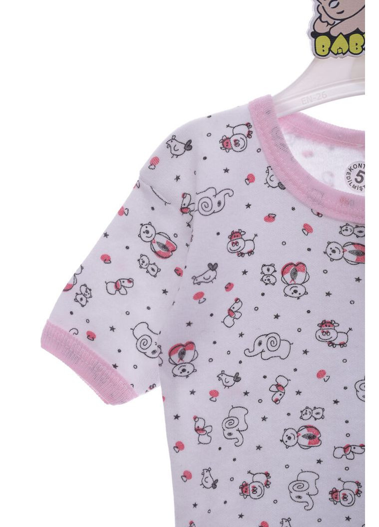 Боди с коротким рукавом для девочки зоопарк интерлок розовый 86 см (38007) BABYKROHA (315423628)