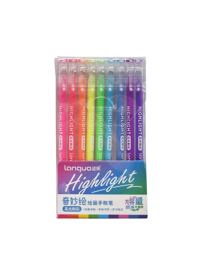 Набір гелевих ручок Неон LG K0225, 9 кольорів в упаковці Languo (364131242)