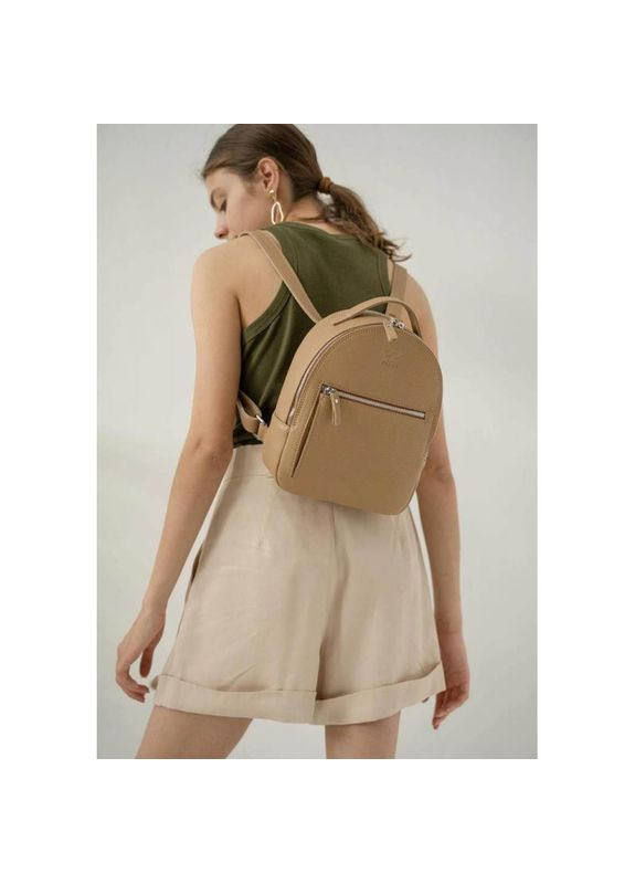 Рюкзак женский кожаный с ремнем через плечо Groove S карамель флотар The Wings (301871851)