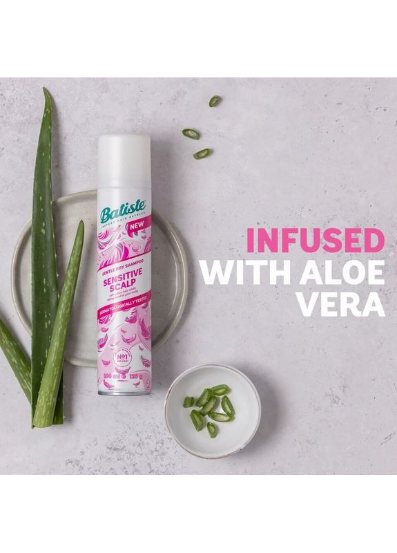 Сухий шампунь для чутливої шкіри голови Sensitive Scalp Gentle Dry Shampoo, 200 мл Batiste (361384659)
