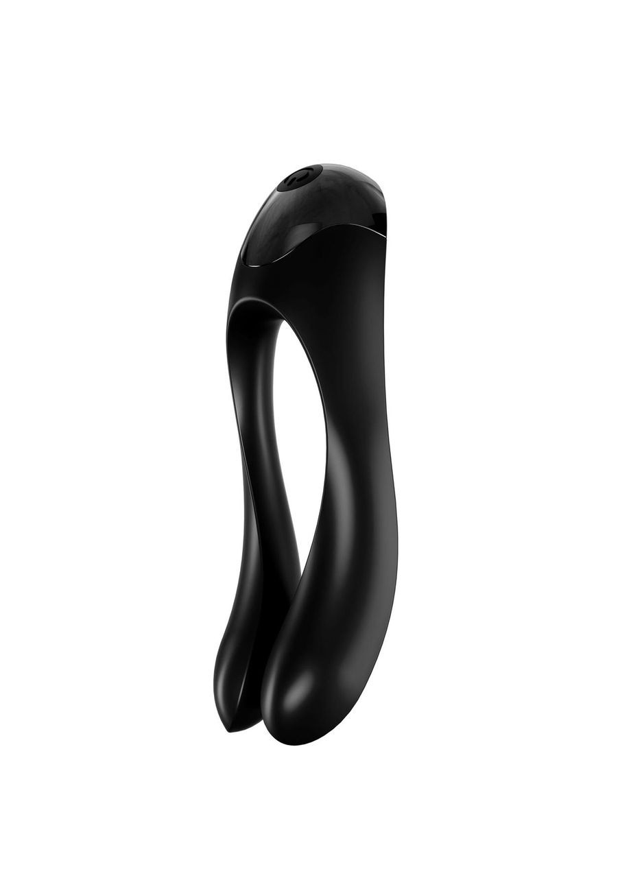Вибратор на палец Candy Cane Черный — компактный для стимуляции эрогенных зон. Satisfyer (371390952)