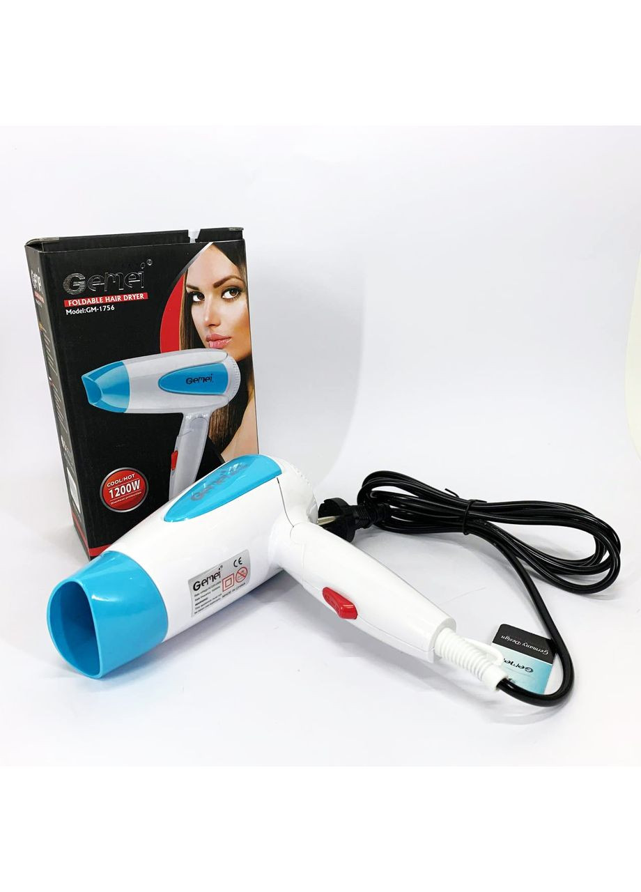 Электрический фен для укладки GM-1756 1200 Вт, Фен для дома, Удобный фен для DF-829 укладки волос Gemei (366238555)
