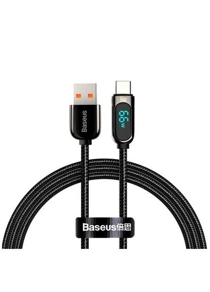 Кабель USB Type-C 66W швидке заряджання 1 м чорний Baseus (370167151)