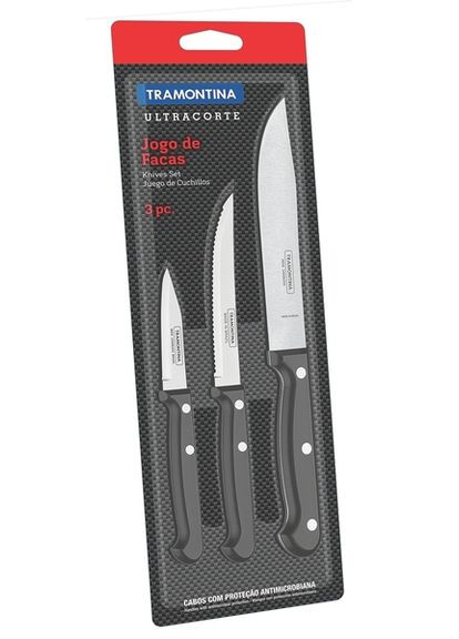 Набір ножів Ultracorte 3 предмета 23899/051 Tramontina комбінований,