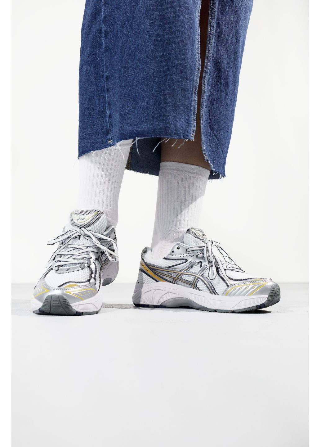 КРОСІВКИ ЖІНОЧІ ASICS GT-2160 WHITE / SILVER / YELLOW АСІКС GT-2160 No Brand білі демісезони (368857955)