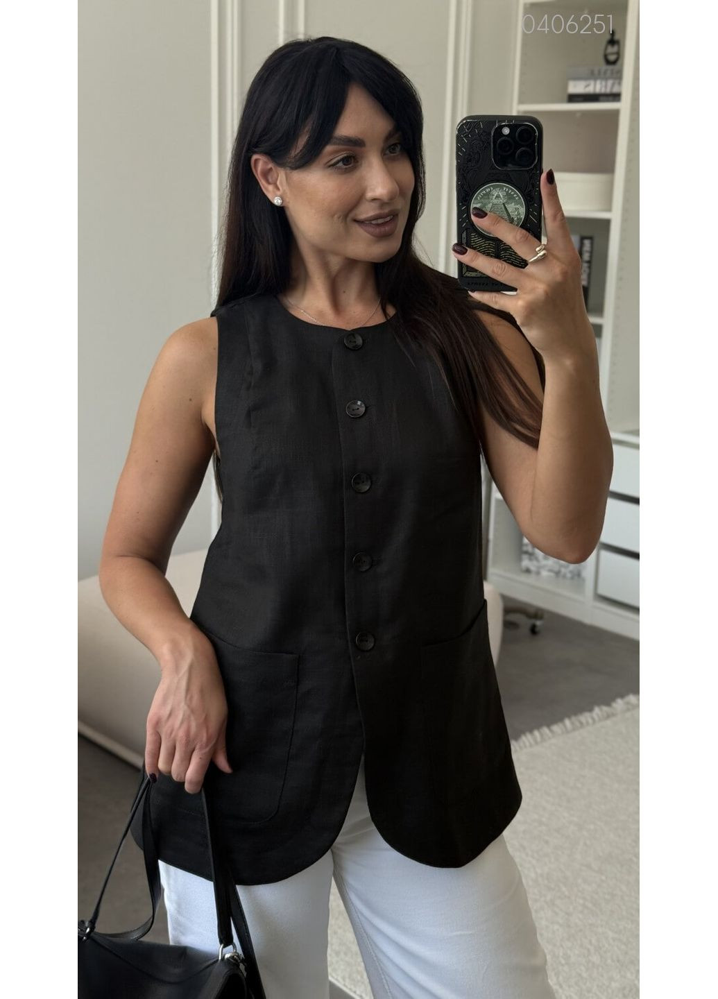 Жакет жилет №1 (чорний) 0406251 Peony (352260775)